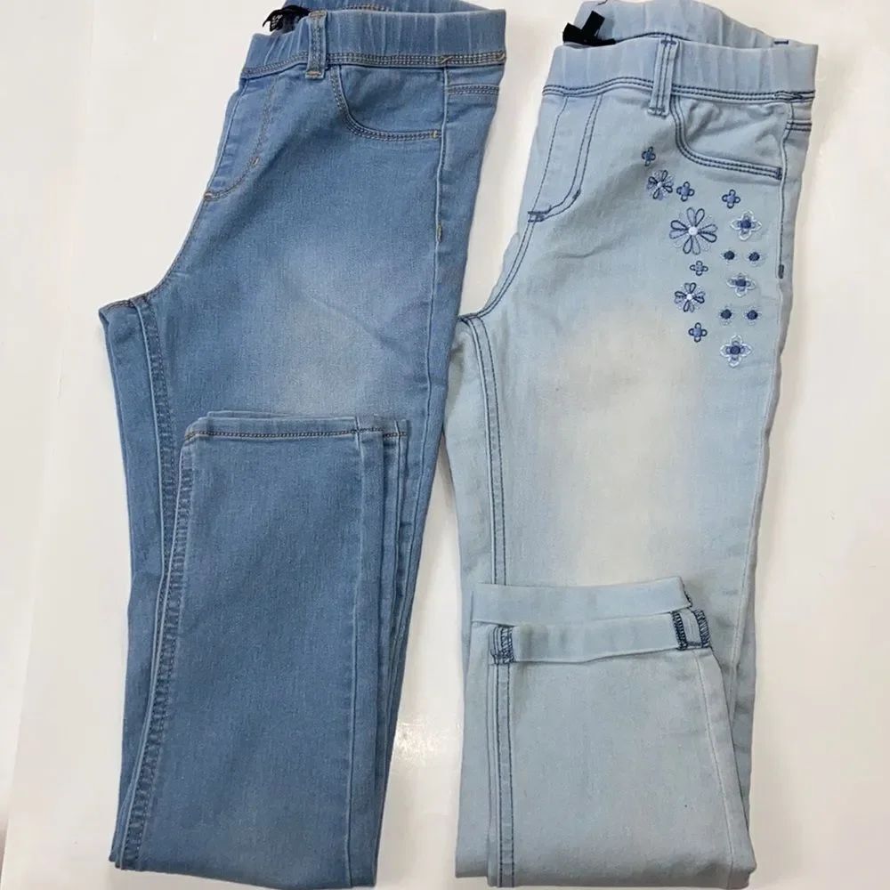 Of 2 PANTS JORDACHE LIGHT BLUE GIRLS JEANS SIZE 10/12